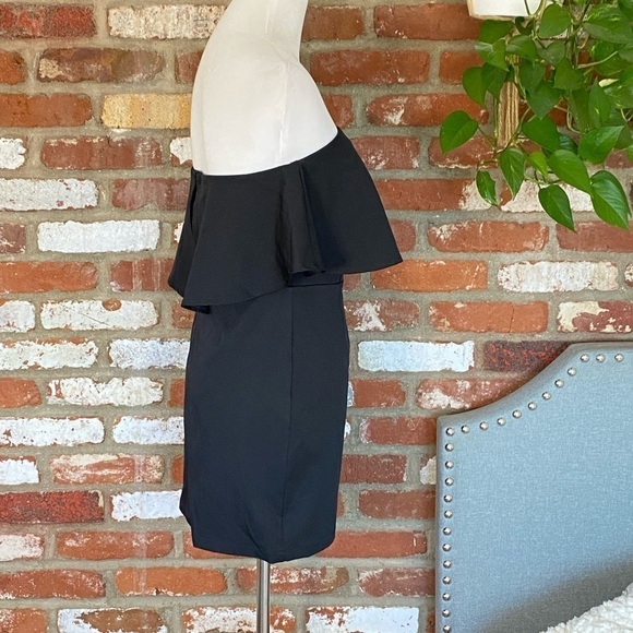 New Lulus Kiani Black Strapless Bodycon mini Dress size medium - Picture 5 of 9